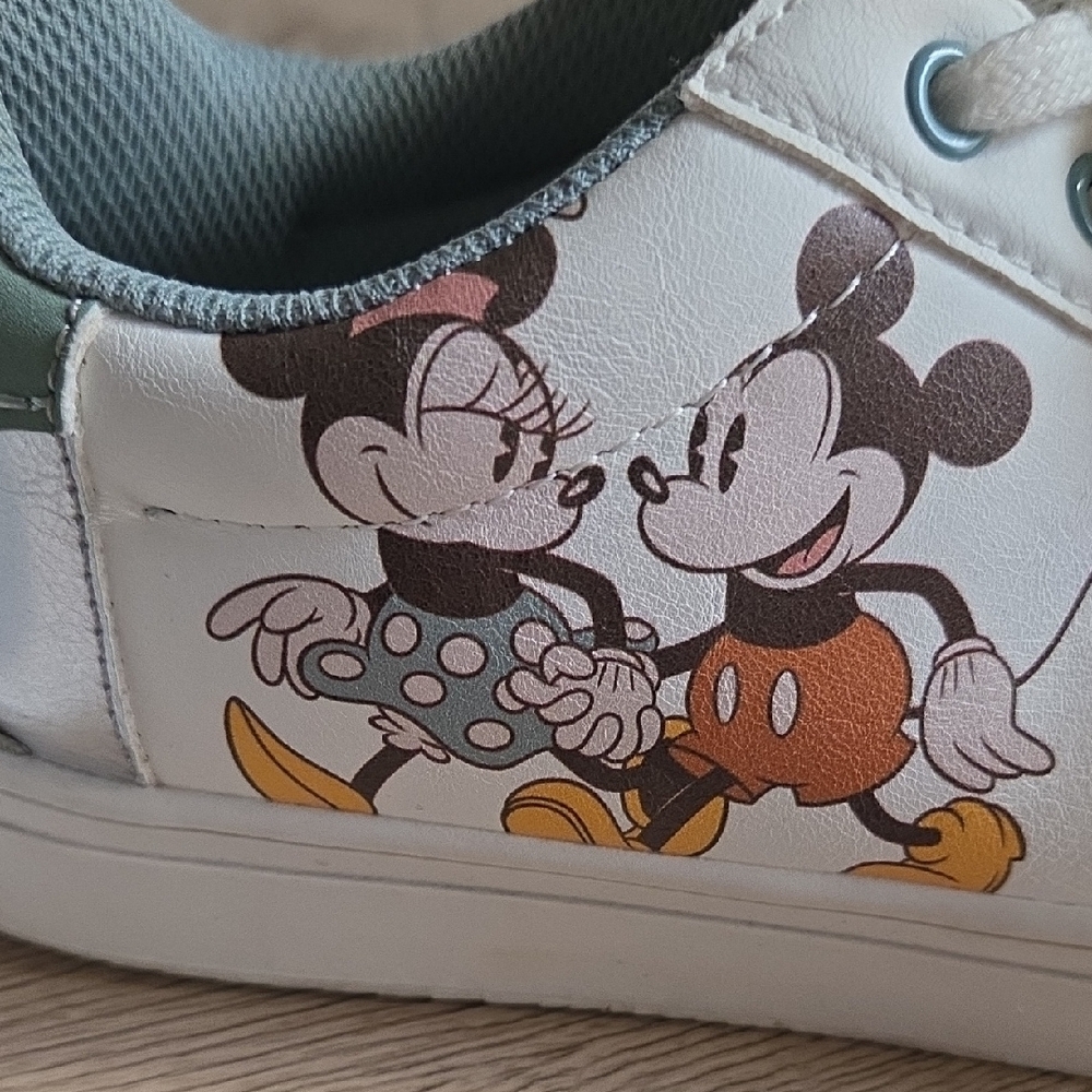 Disney White MINNIE & MICKEY Sneakers (Fits 7.5-8) - Picture 3 of 14